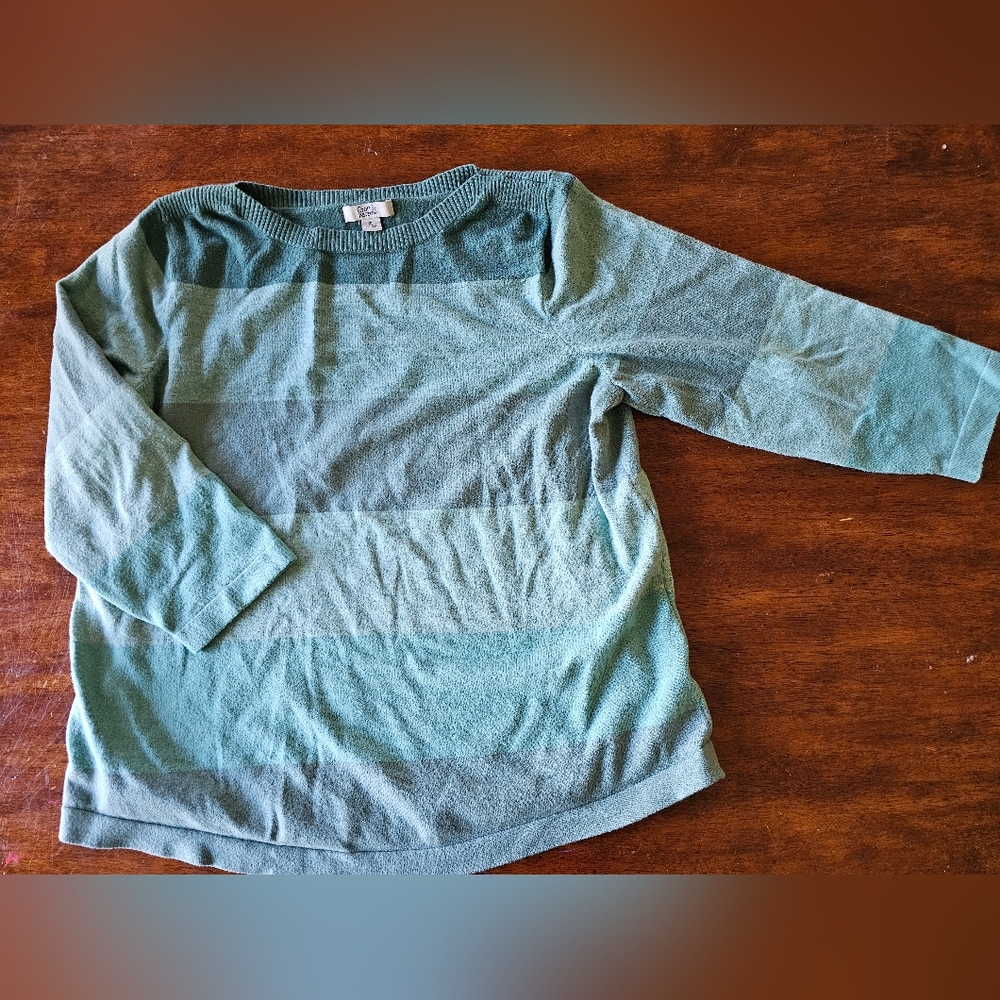 Green Striped Sweater